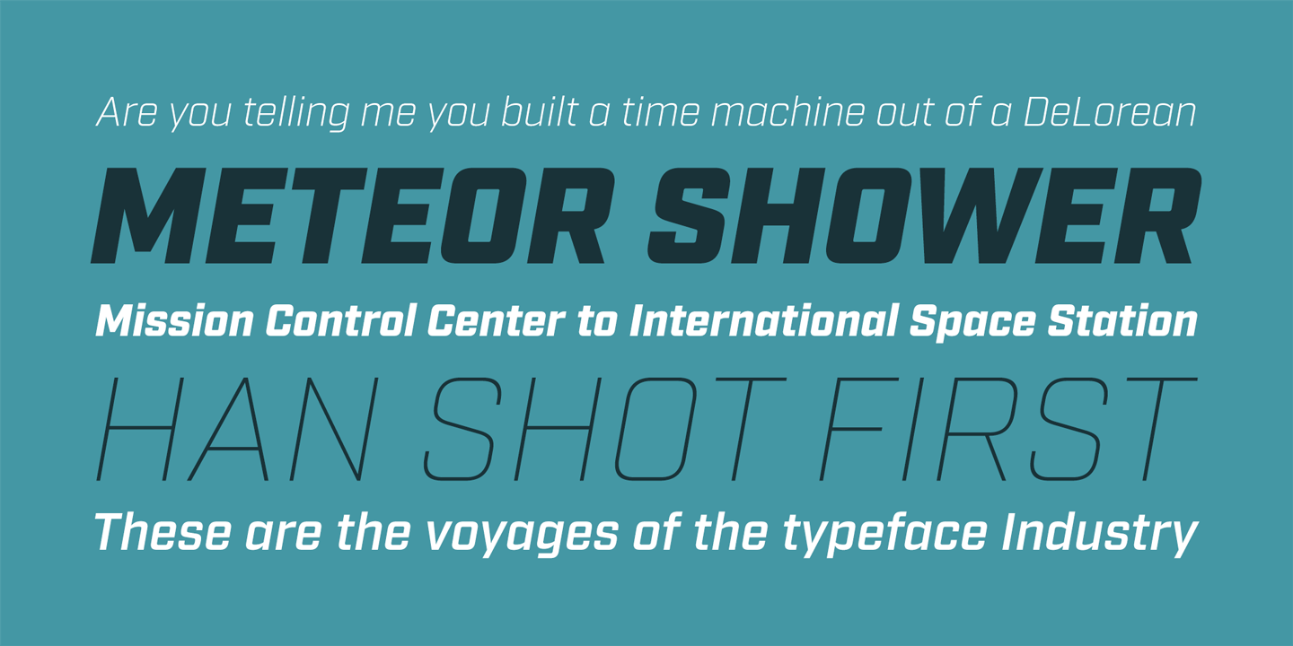 Industry Bold Font preview